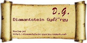 Diamantstein György névjegykártya