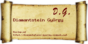 Diamantstein György névjegykártya